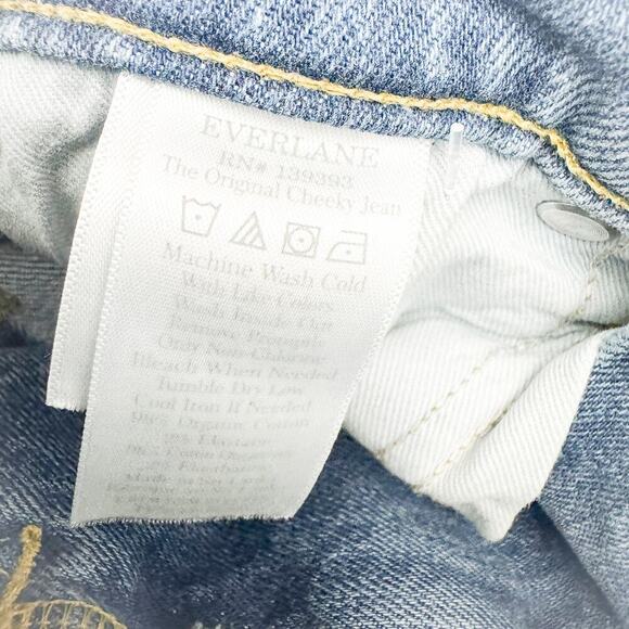 Everlane The Orginal Cheeky jean Organic Cotton Light Denim Jeans Size 24 Crop - Picture 7 of 9